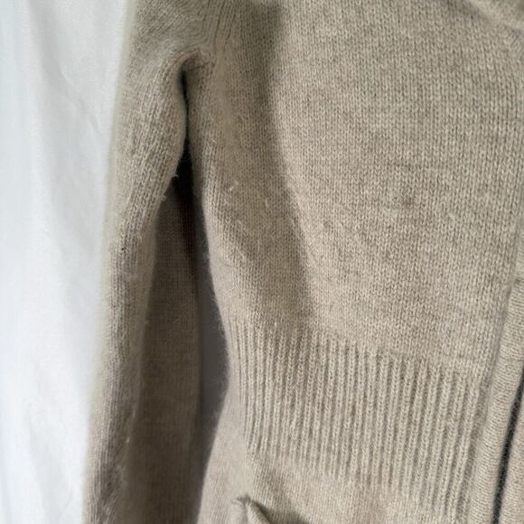 Kenar Sweater Cardigan Women's Medium Cream Rabbit Hair Lambs Wool Collared - Picture 4 of 13